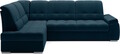 Coltar extensibil stanga 3 locuri ELTAP, LT-40NU, Sado, 272x192x95 cm, lemn/poliester, albastru inchis