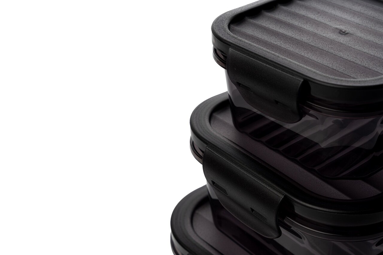 Set recipiente depozitare, Hermia, 318QUX1117, Dimensiune: 14,5 x 14,5 x 7 cm / 800 ml (2 bucăți) , Antracit - imagine 4