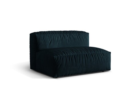 Modul pentru canapea, 1 loc, Martina-120, Micadoni Home, 132x106x75 cm, catifea, petrol inchis