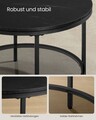 Masuta de cafea, Vasagle, Modern Faux Marble, 65x45 cm, PAL/sticla temperata/otel, negru