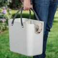 Cos de gunoi pentru colectare selectiva Albula, Rotho, 25 L, plastic, alb