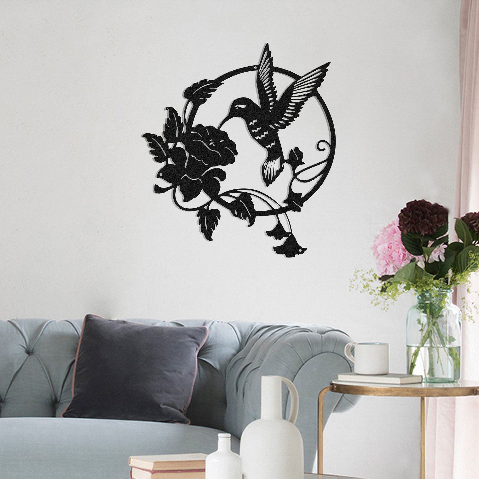 Decoratiune de perete, DEC-BL018, Dimensiune: 40 x 40 cm, Negru