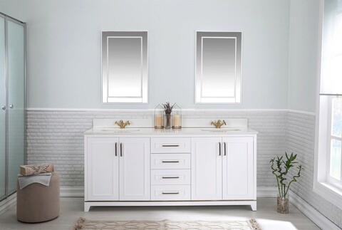 Set mobilier de baie (3 piese), Jussara, Ontario 72, Alb Jussara