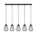 Lustra Fetiye N-1114, Noor, 85 x 112 cm, 5 x E27, 100W, negru