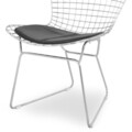 Scaun, Damio, L.52 l.62 H.77, metal/piele ecologica, negru/crom