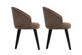 Set scaune 2 piese, Wayland, Bentley, Maro / Negru