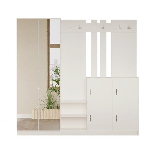 Cuier de perete, Locelso, Dd9-W, 187.2x180x37.5 cm, PAL, Alb