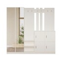 Cuier de perete, Locelso, Dd9-W, 187.2x180x37.5 cm, PAL, Alb