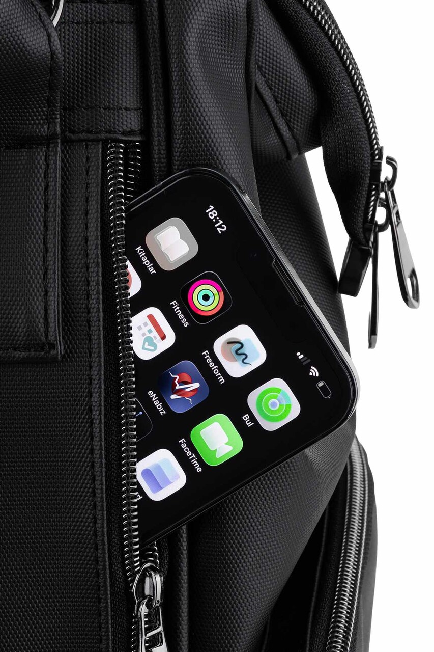 Ghiozdan multifunctional pentru mamici, Wallxpert, Luxella, Negru - imagine 9