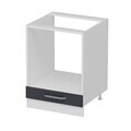 Dulap pentru bucatarie, Hanah Home, Minar, 60x87x58 cm, Alb / Antracit