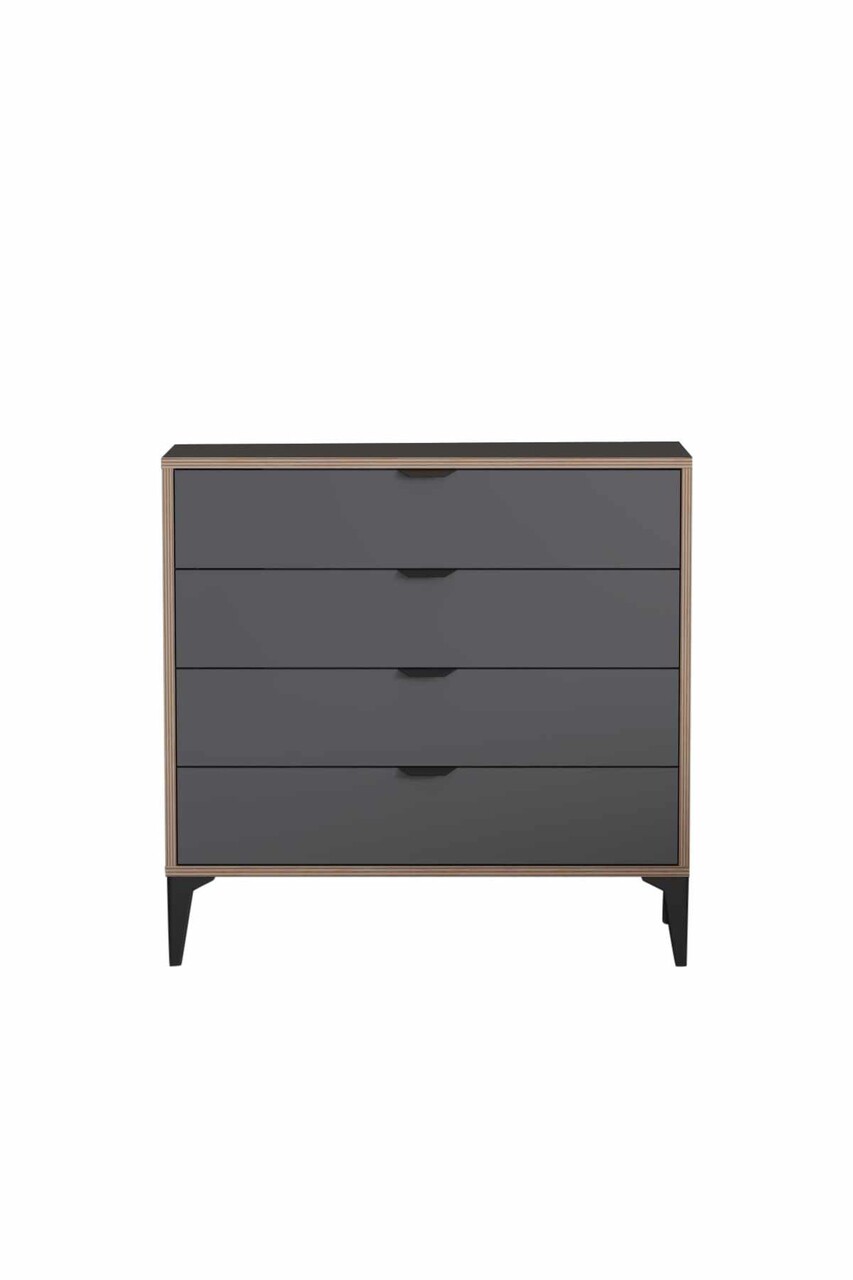 Dulap, Hanah Home, Arden 4, 90x88x40 cm, Antracit - imagine 7