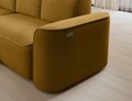 Coltar stanga 4 locuri ELTAP, Ume, 287x190x88 cm, lemn/poliester, mustar