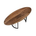 Masuta de cafea, Tuvalle, Tuval 070, 118x42x48.8 cm, Maro / Negru