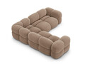 Coltar simetric 4 locuri, Loretto, Cosmopolitan Design, 250x250x68 cm, catifea, bej inchis