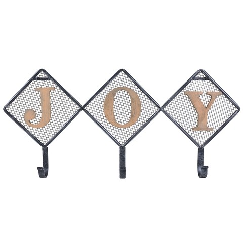 Poza Cuier Joy, Creaciones Meng, 3 agatatori, 60x28 cm, MDF/metal