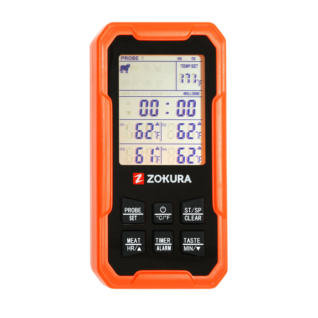 Termometru digital wireless pentru carne, cu 4 sonde - Zokura - imagine 4