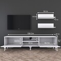 Comoda TV cu raft A4, Wren, alb