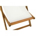 Sezlong, DKD Home Decor, 55 x 110 x 85 cm, salcam/bumbac, alb/maro