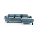 Coltar extensibil dreapta 4 locuri ELTAP, Foble, 267x196x100 cm, lemn/poliester, albastru deschis