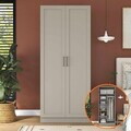 Dulap pentru haine, Hanah Home, BA308, 90x210x57.5 cm, Gresie