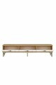 Comoda TV, Hanah Home, Ilay, 180x41x30 cm, Stejar Safir / Alb / Auriu