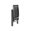 Set 2 sezlonguri pentru gradina/terasa, Songmics, 56x70x106 cm, max 150 kg, aluminiu/tesatura sintetica, negru