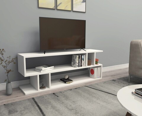 Comoda tv, arnetti, zigzag, 120x45x29.6 cm, pal, alb