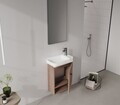 Dulap de baie cu chiuvetă, Hanah Home, Begonya 55, Maro inchis