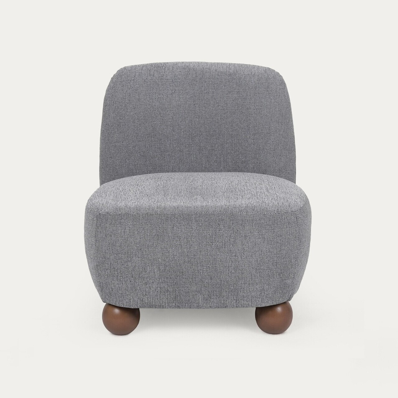 Fotoliu Norello, Homla, 77x66x77 cm, MDF/poliester, gri/maro — imaginea 3
