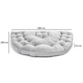 Taburet, Valovi, Kiku Large, 90x70x56 cm, Textil, Gri