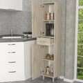 Dulap de baie, Arcadia, Selin 2 Doors 1 Drawer, Travertin