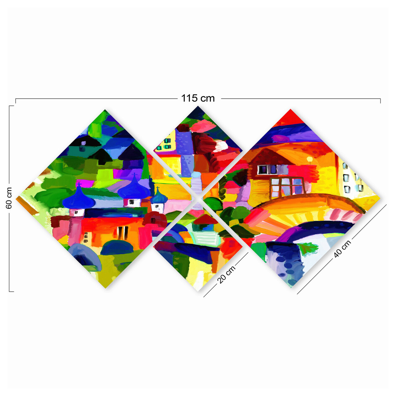 Set 4 tablouri decorative, 4MDF139340951, MDF, Imprimat UV, Multicolor - 2 | YEO