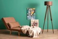 Canapea extensibilă cu 1 loc, Futon, 859FTN2329, Metal , Maro
