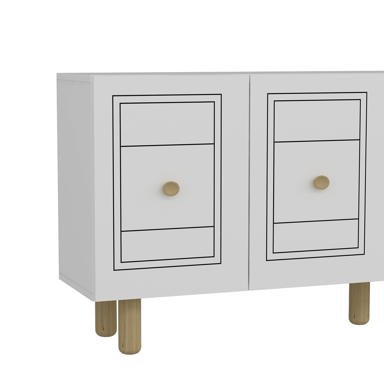 Consola, Hanah Home, Dario Bohem, 150x75x35 cm, PAL , Alb - view 5