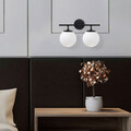 Aplica de perete, Fulgor, 942FLG2157, Metal, Negru / Crem