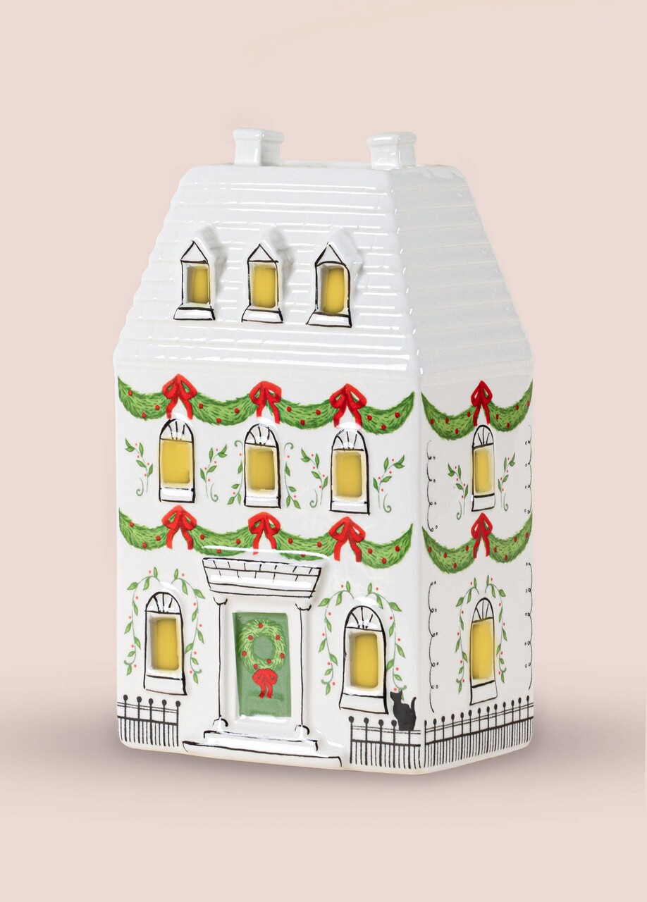 Decoratiune, SUS0224, 12x7x19 cm, Ceramica, Rosu/Alb - view 6