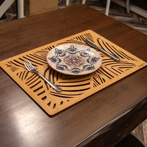 Set suporturi pentru farfurie, Payna, 790PYN1169, Lemn , Produs lucrat manual, Miere