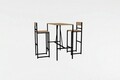 Set masa si scaune 3 piese, Asse Home, Tibet, Stejar / Negru