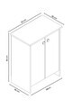 Dulap multifunctional, Hanah Home, Dorta, 58x82x36 cm, Stejar Sonomo / Alb