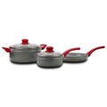 Set pentru gatit cu invelis stone antiaderent Nature, NAVA, 5 piese, aluminiu