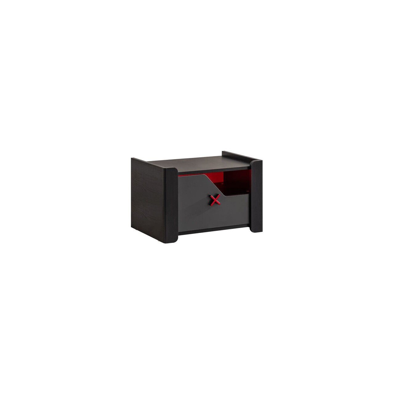 Noptiera, Hanah Home, Gaming Zone, 60x40x45 cm, PAL, Antracit - view 3