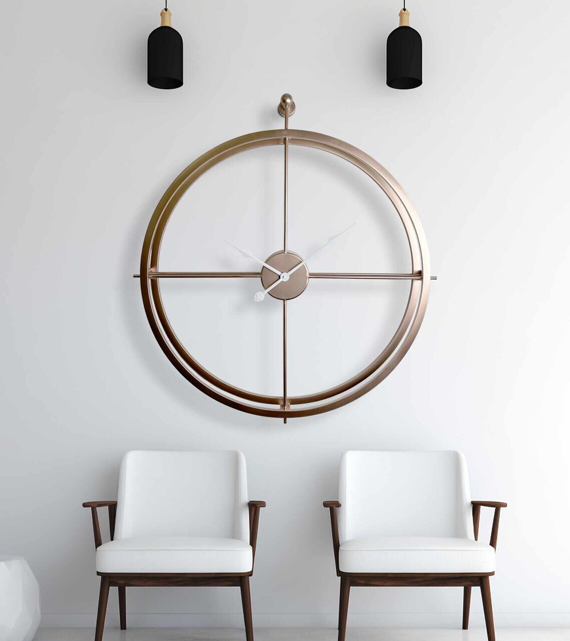 Ceas de perete, VLNT02BR, Metal, Dimensiuni: 75 x 85 cm, Multicolor — imaginea 2