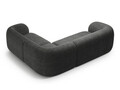 Coltar dreapta 4 locuri, Kate, Micadoni, 252x220x76 cm, tesatura structurata, gri inchis melanj