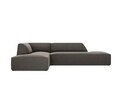 Coltar stanga 4 locuri, Ruby, Micadoni Home, BL, fara cotiera, 273x180x69 cm, catifea, gri inchis
