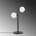 Lampa de masa, Fulgor, 942FLG1809, Metal, Alb/Negru
