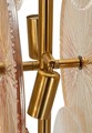 Lampadar Osaka, Mauro Ferretti, 4 x E14, 40W, 30x30x164 cm, fier/sticla, auriu/maro/transparent