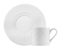 Set 6 cesti + 6 farfurii, Kutahya Porselen, ER12KT00, 90 ml, portelan, alb