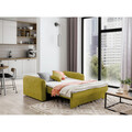 Canapea extensibila 3 locuri, ELTAP, Laine, 155x105x75 cm, lemn/poliester, galben