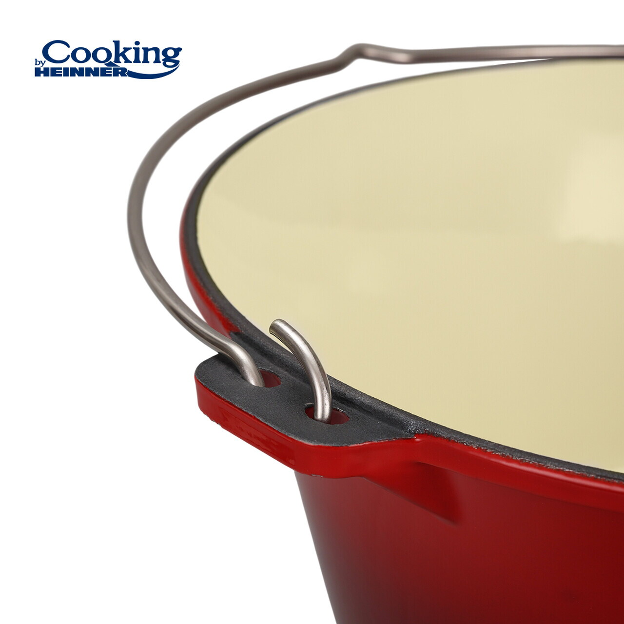 Ceaun Cooking by Heinner, 37x17.5 cm, 10 L, fonta emailata, rosu — imaginea 3