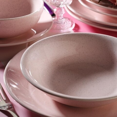 Serviciu de masa, 24 piese, Kutahya Porselen, HR24Y2148805, portelan, roz BUCATARIE